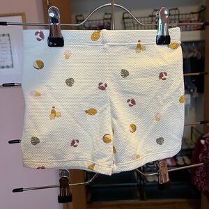 Zara Kids White Swim Shorts with Colorful Patterns